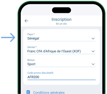 Choisir votre pays  Télécharger 1xBet Android