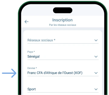 Sélectionner sa devise Télécharger 1xBet Android