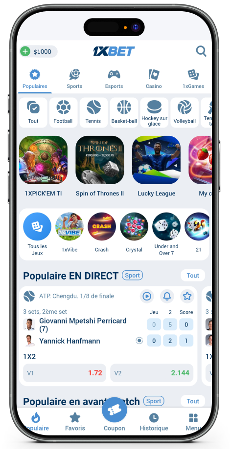 Télécharger 1xBet gratuitement : 1xBet app pour Android & iOS 2025
